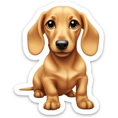 A blond dachshund puppy sticker