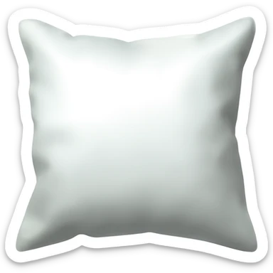 White pillow sticker