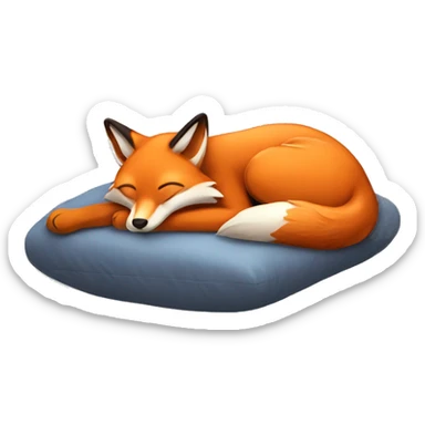 Fox sleeping sticker