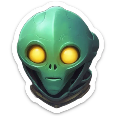 alien artifact scifi roguelike rpg style inspired by slay thee spire sticker