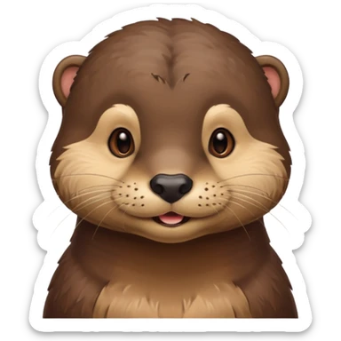 a flirty male otter smirking sticker