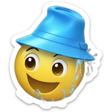 Water splashing from a hose sticker