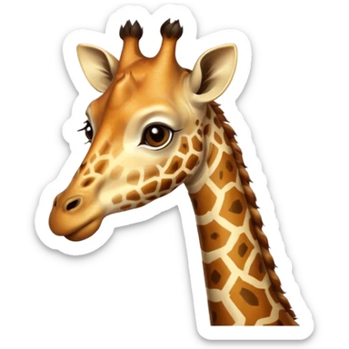 Girafe qui mange sticker