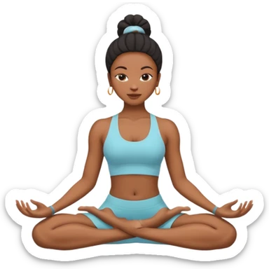 Yoga Practitioner black woman  sticker