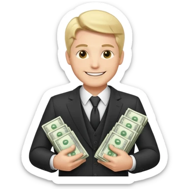 RICH MAN WITH INFINETE MONEY sticker