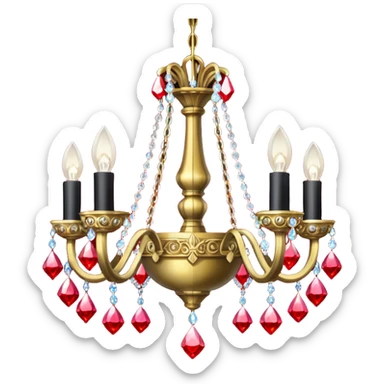 chandelier red sticker