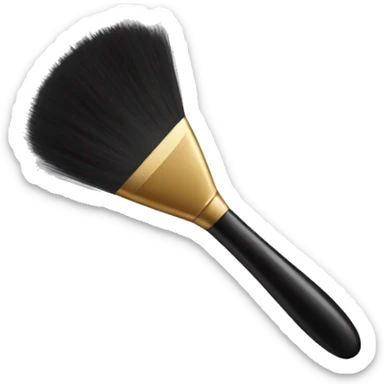 Black make up brush sticker