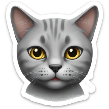 British cat grey sticker