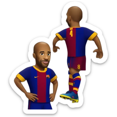 Thierry Henry as a barcelona player sticker