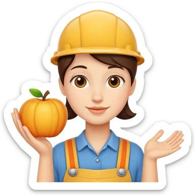 Friendly helper, one person sticker