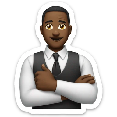 Amos newsome saying excuse me with his forearm out sticker