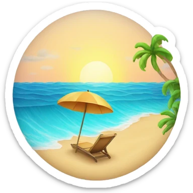 sea with a beach sticker