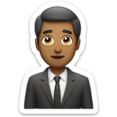 Man asking a question sticker