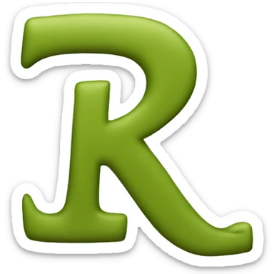 Letter R sticker