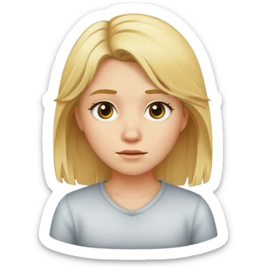 girly mouse with blond hair that look bad sticker