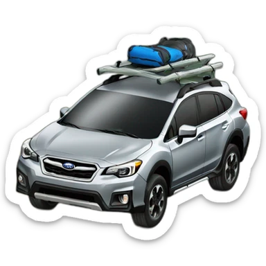 Silver Subaru crosstrek wilderness sticker