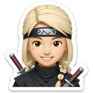i need girl ninja smile sticker