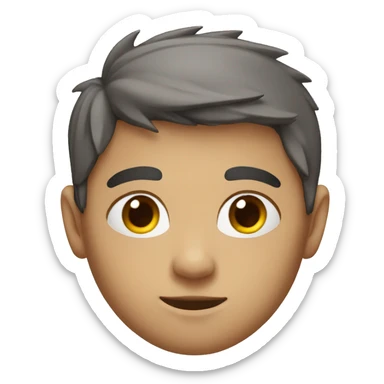 A res head boy with scar on his head sticker