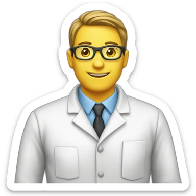 Chemist at chemical pilot plant sticker