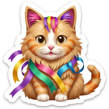 Cat tangled in streamers





 sticker