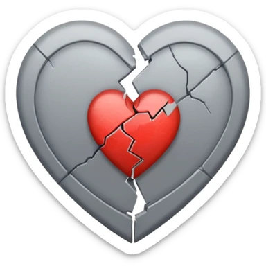 broken heart sticked together (divorce) sticker