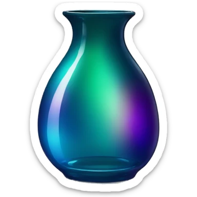 glossy jewel toned glass vase  sticker