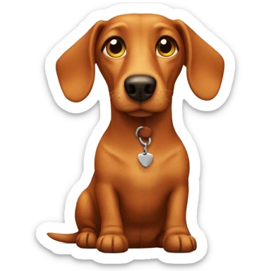 The ginger dog is a dachshund sticker