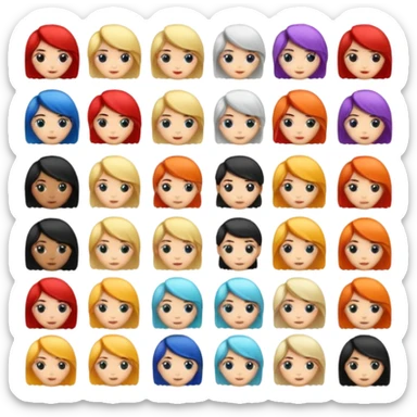 Different hairstyles  sticker