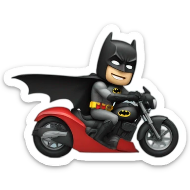 batman riding robin sticker