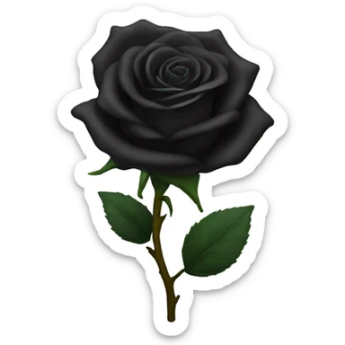 Black rose sticker