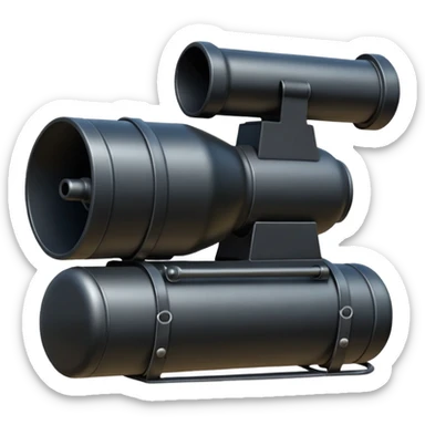 generate a realistic elongated anti-tank mine that can be carried by a drone sticker