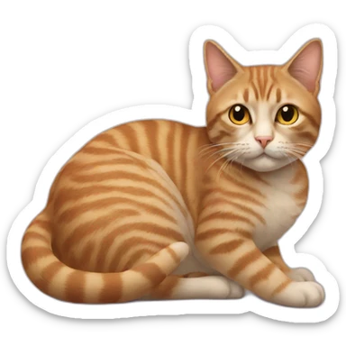 A cat on a cat sticker