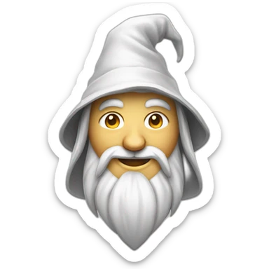 face smiling of a wizard style of Merlin, with thumbs up sticker