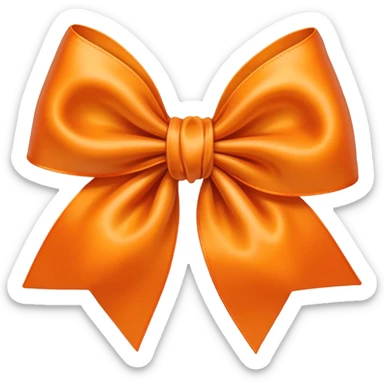 Orange bow sticker