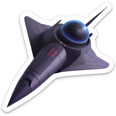 black knight satellite, dramatic lighting, orbiting Earth sticker