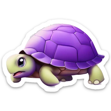 cute purple turtle sticker