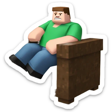 Peter Griffin playing Minecraft on Xbox tv sticker