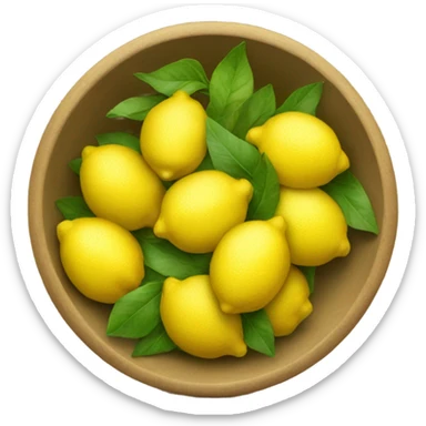 Bowl full of lemons sticker