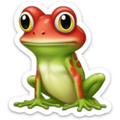 Grenouille rouge sticker