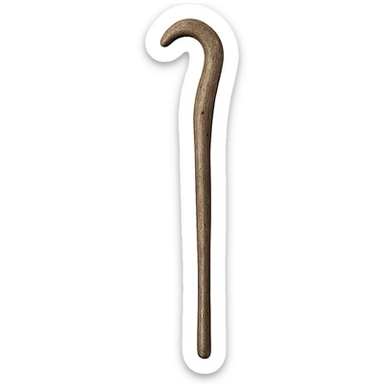 simple wooden rustic natural look staff sticker