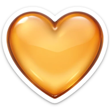 Pastel Amber heart sticker