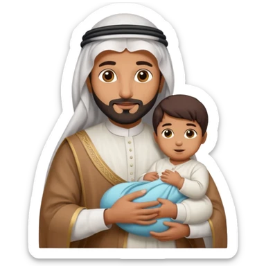 uae sheikh hoding a baby horse sticker
