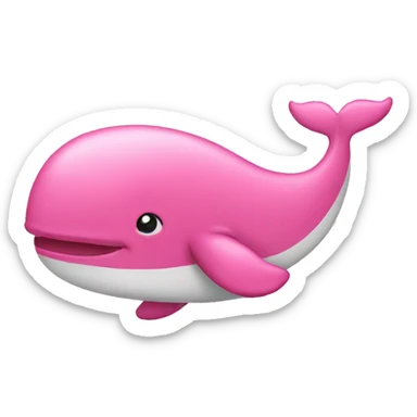 Pink whale sticker