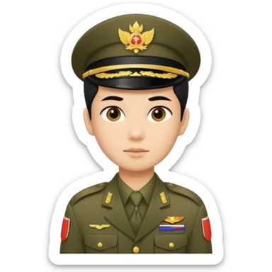 thai soldier short hair sticker