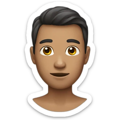 human with only skin sticker