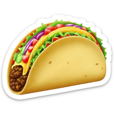 Taco with rainbow inside sticker