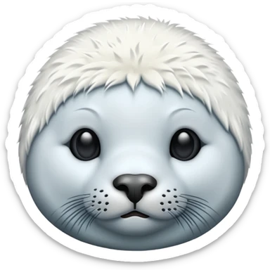white winter & artic animal (seal with no hair )  sticker
