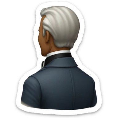 19th century man back turned sticker