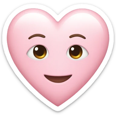pastel pink heart sticker