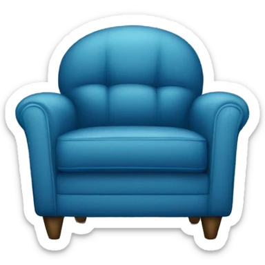 blue couch chair sticker